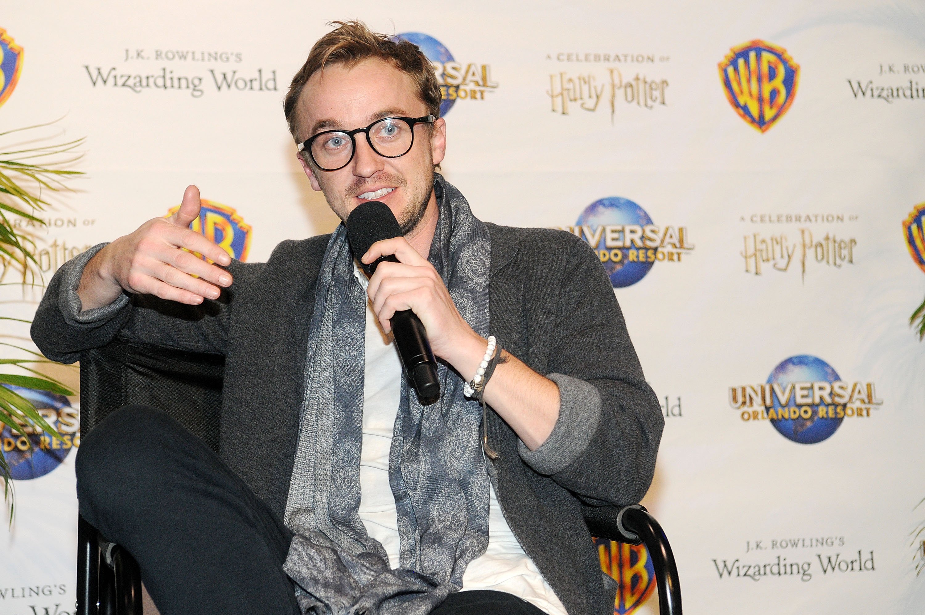 Actor Tom Felton, who plays Draco Malfoy in the Harry Potter movies, attends A Celebration of Harry Potter at Universal Orlando