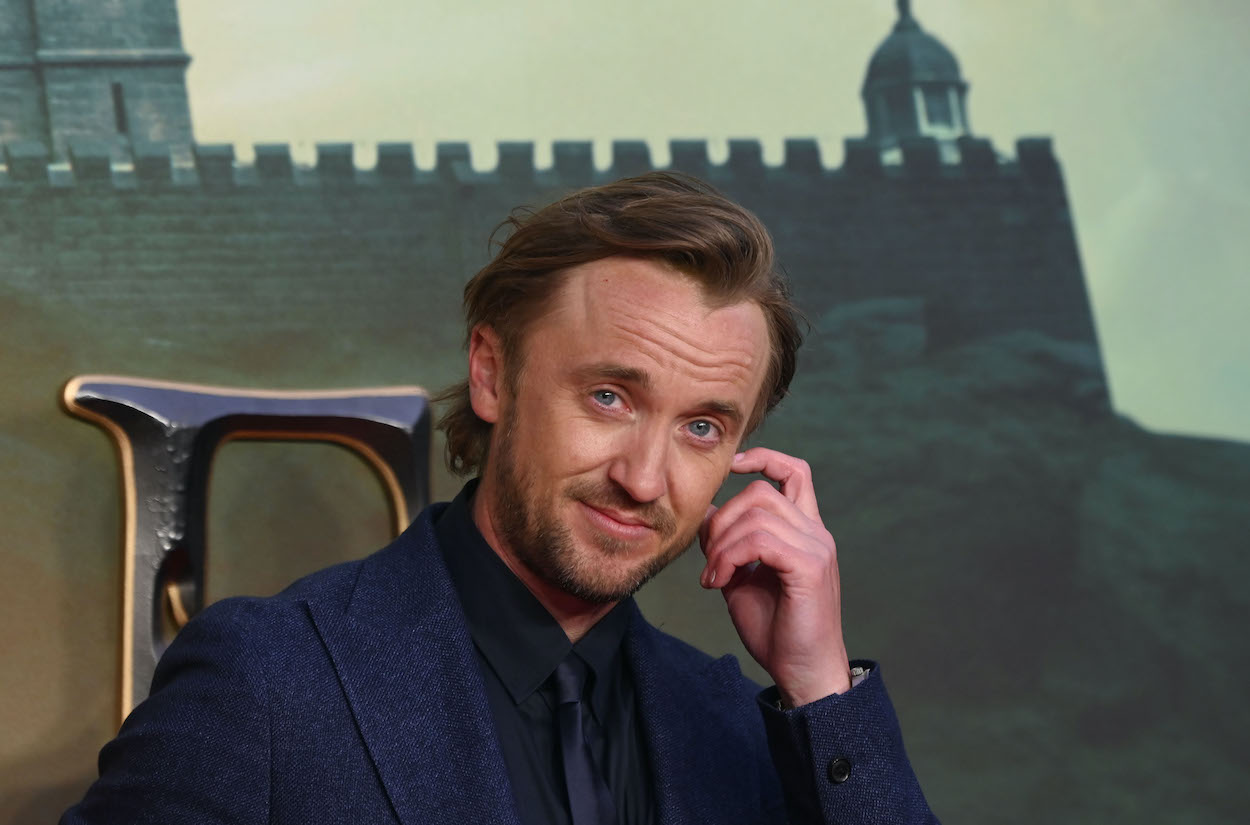 Tom Felton arrives at the London premiere of 'Fantastic Beasts: The Secret of Dumbledore' in 2022. Felton's arrogance might have won him the part of Draco Malfoy in the 'Harry Potter' series.