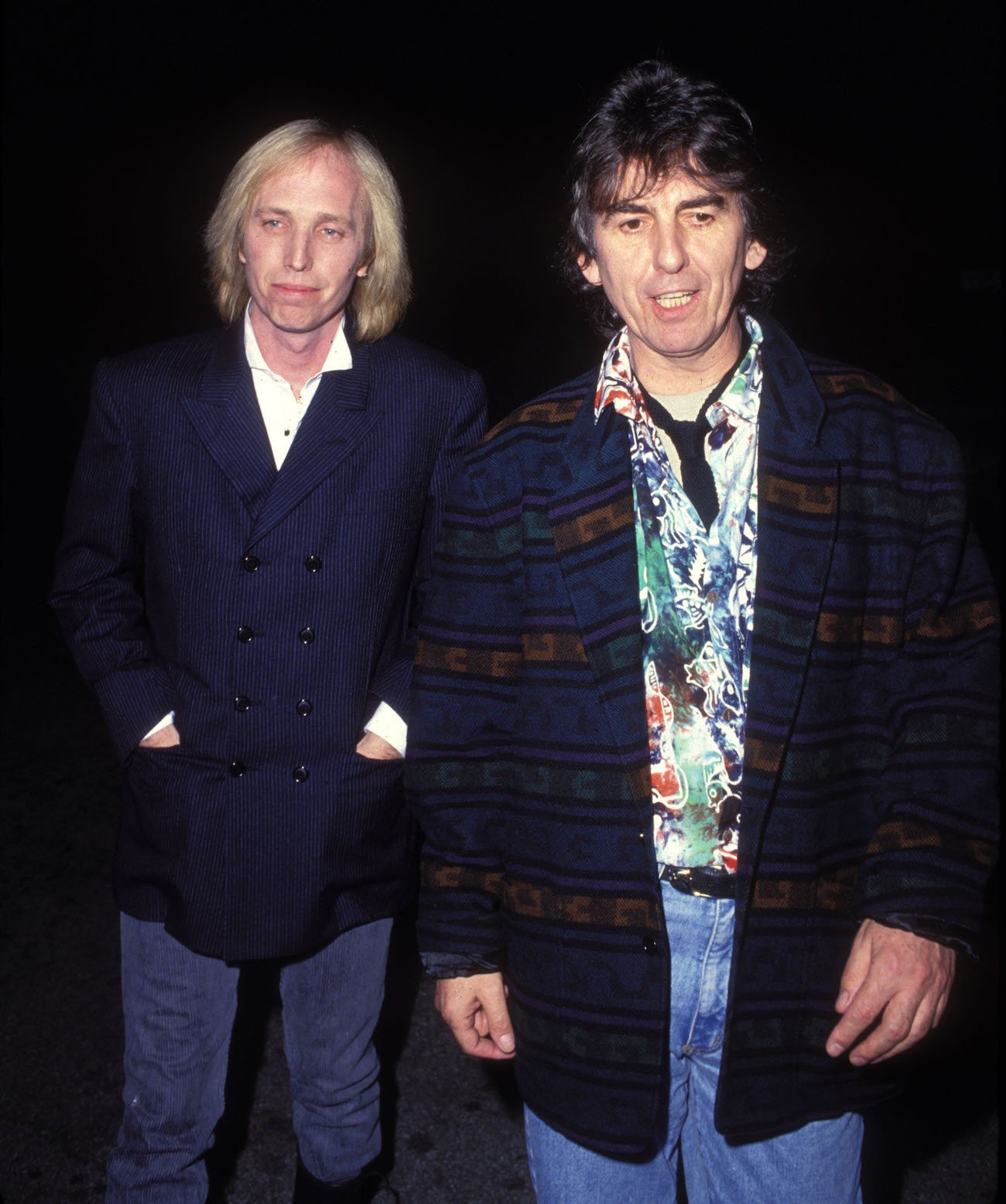 Tom Petty and George Harrison at the 1992 Billboard Music Awards. 