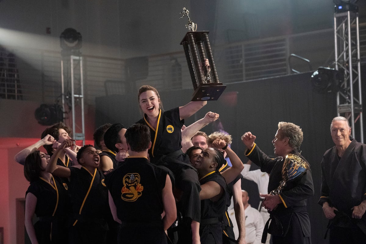 Tory (Peyton List) raises All-Valley Karate Tournament trophy in 'Cobra Kai' Season 4