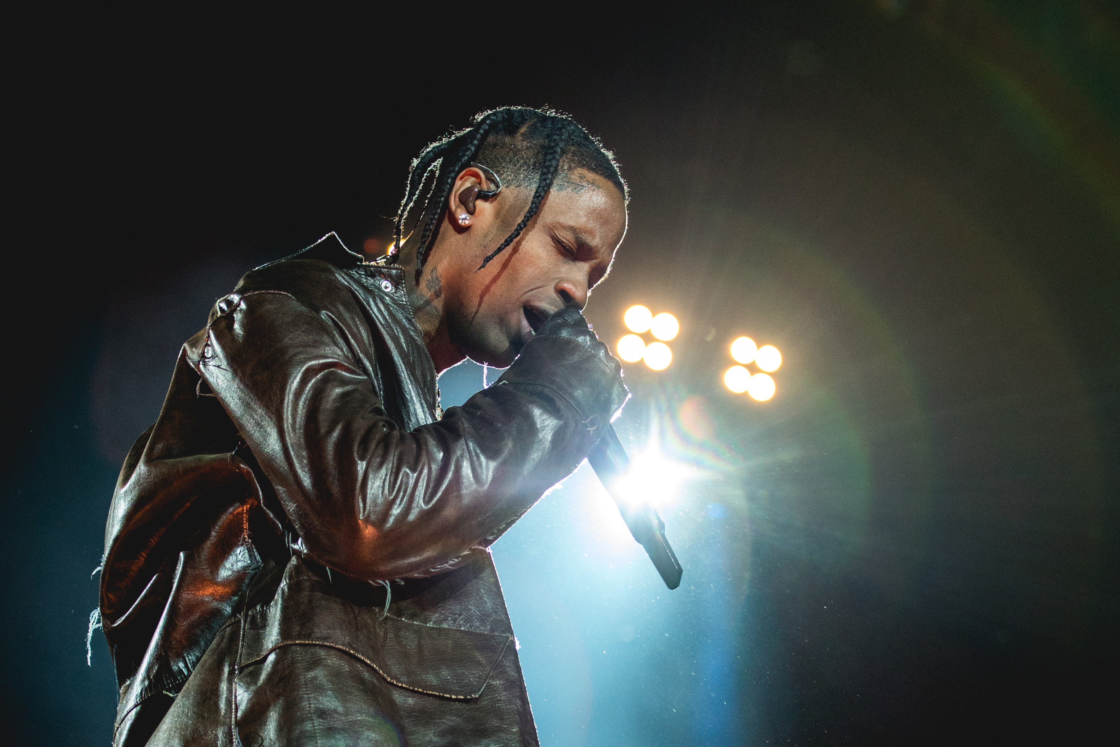 Travis Scott performs a concert at the 2021 Astroworld Festival