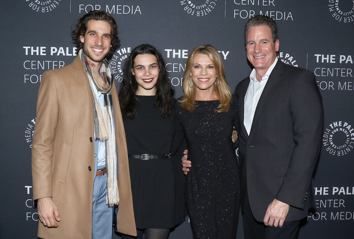 TV personality Vanna White, her son, daughter, and husband attend a Wheel of Fortune event in 2017
