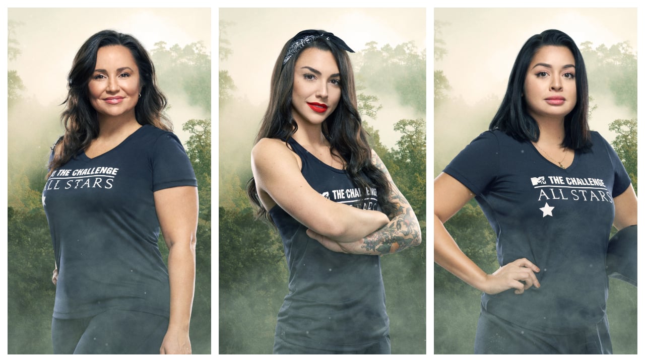 Veronica Portillo, Kailah Casillas, Sylvia Elsrode posing for their 'The Challenge: All Stars 3' cast photos