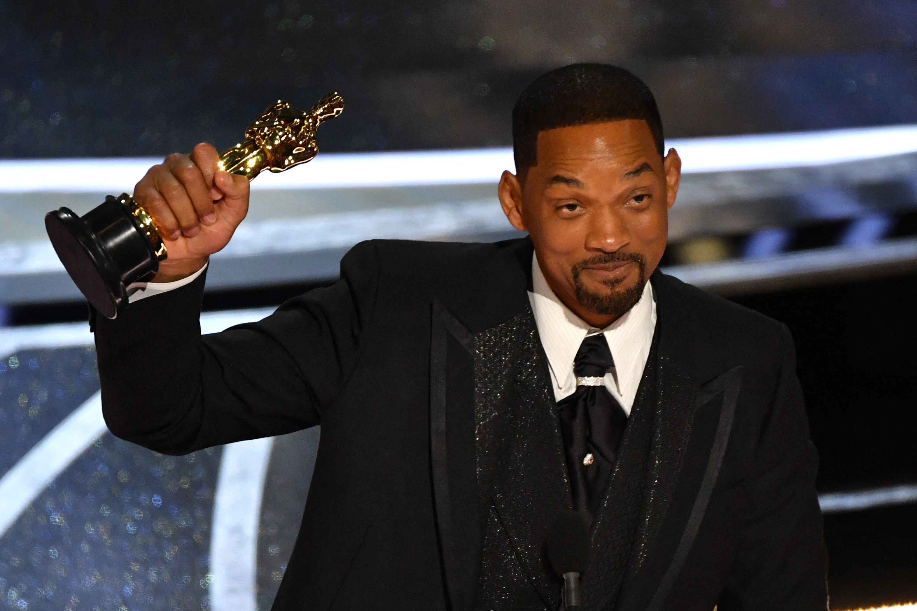 Will Smith accepts the Academy Award for Best Actor for King Richard at the 94th Annual Oscars
