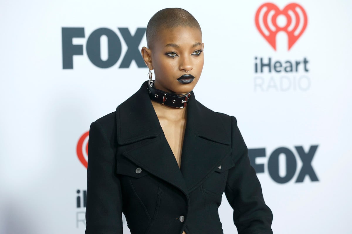 Willow Smith in front of a white background