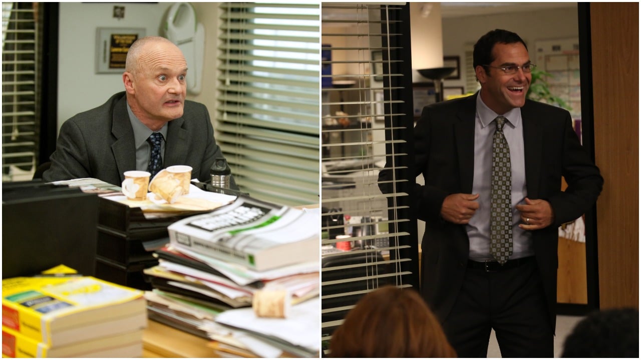 Creed Bratton as Creed Bratton in 'The Office;' Andy Buckley as David Wallace in 'The Office'