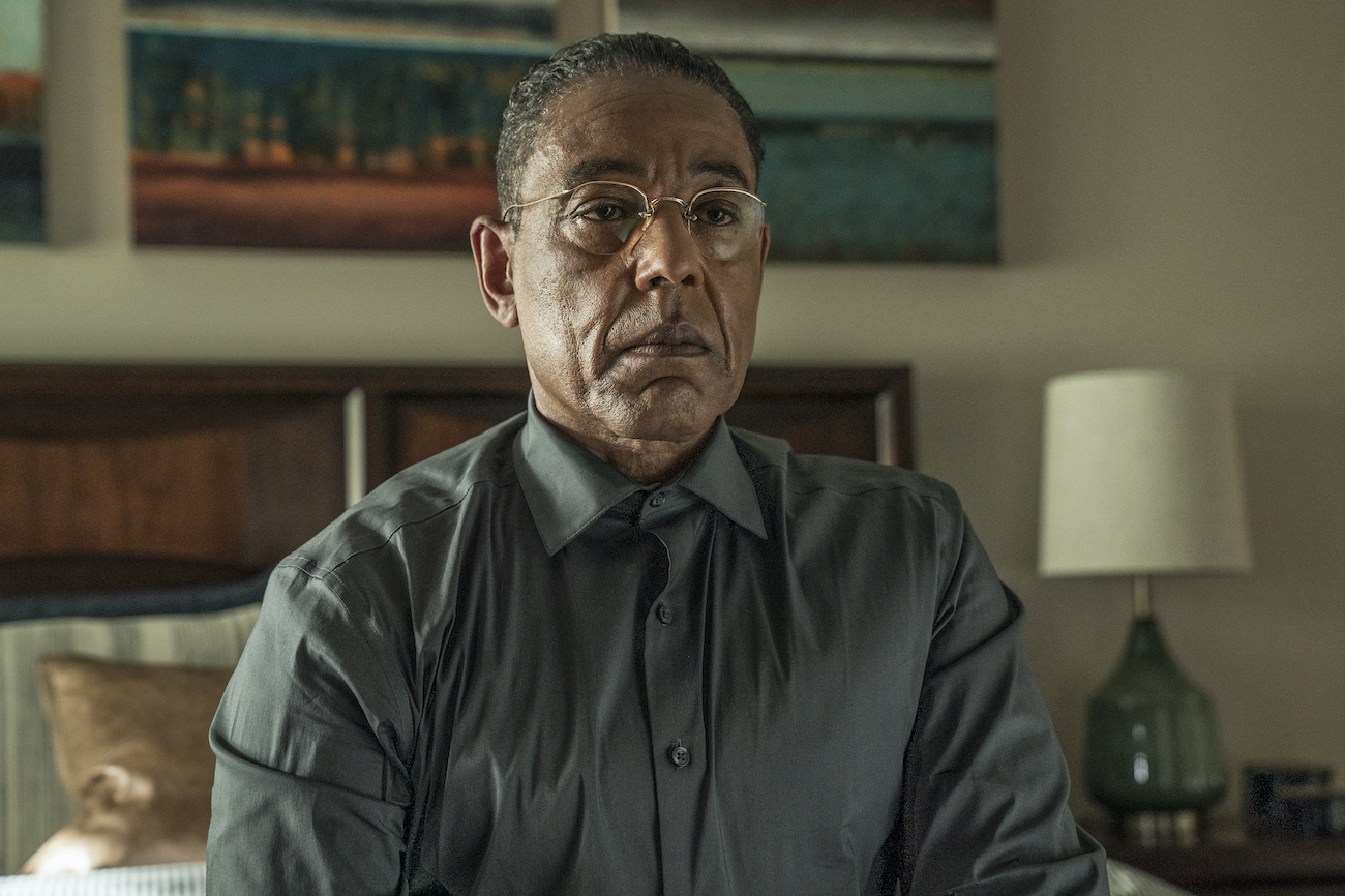 Gus Fring (Giancarlo Esposito) sits on his bed at 1213 Jackson Street in the 'Hit and Run' episode of 'Better Call Saul'