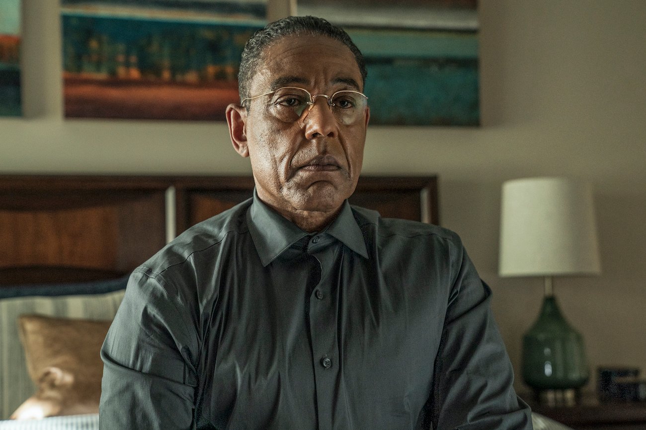 Gus Fring (Giancarlo Esposito) sits on his bed at 1213 Jackson Street in the 'Hit and Run' episode of 'Better Call Saul'