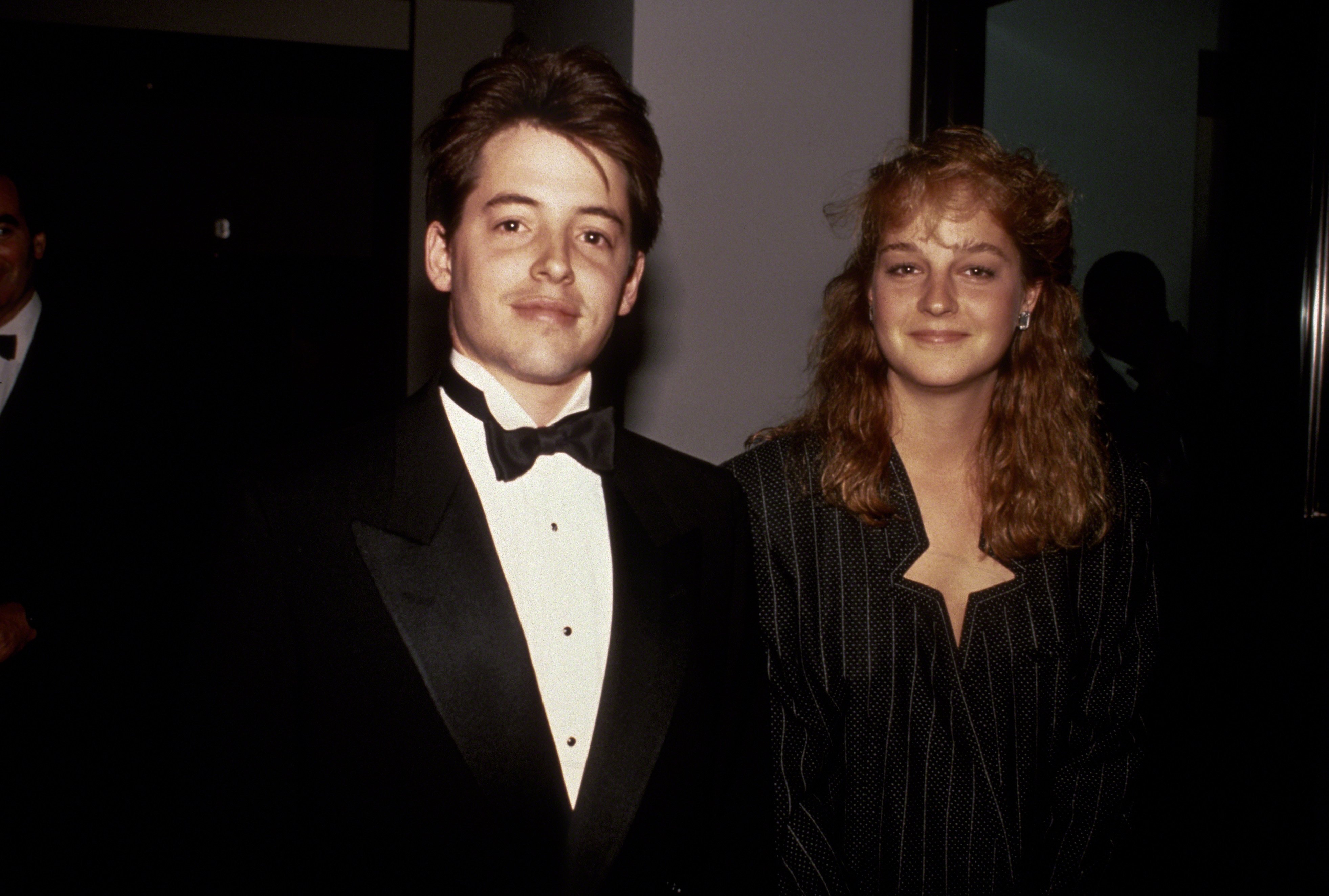 Matthew Broderick and Helen hunt attend a media event.