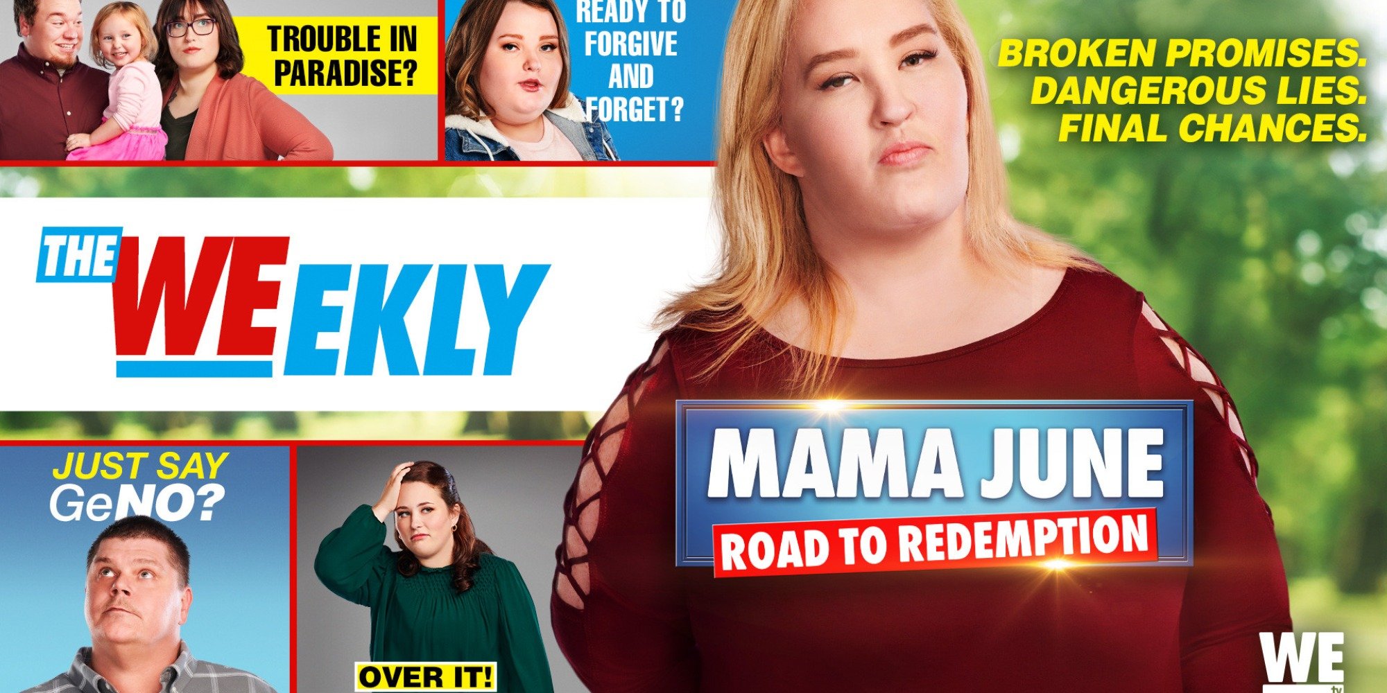Mama June Shannon and family are featured in Road to Redemption cast photo from WeTV.