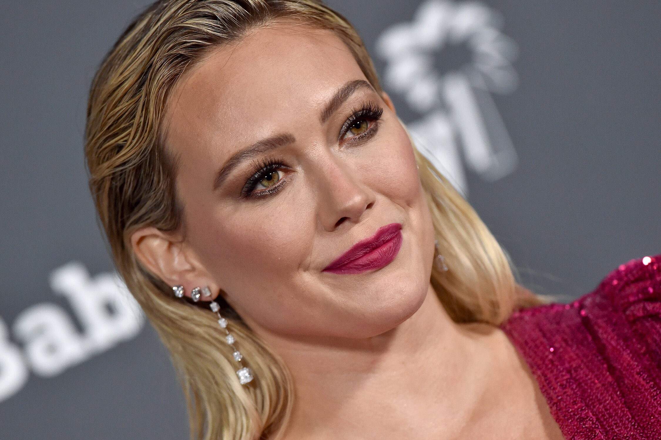 Hilary Duff broke the internet on May 10 with her Women's Health nude cover - here she is posing for a close-up at a gala in 2021.