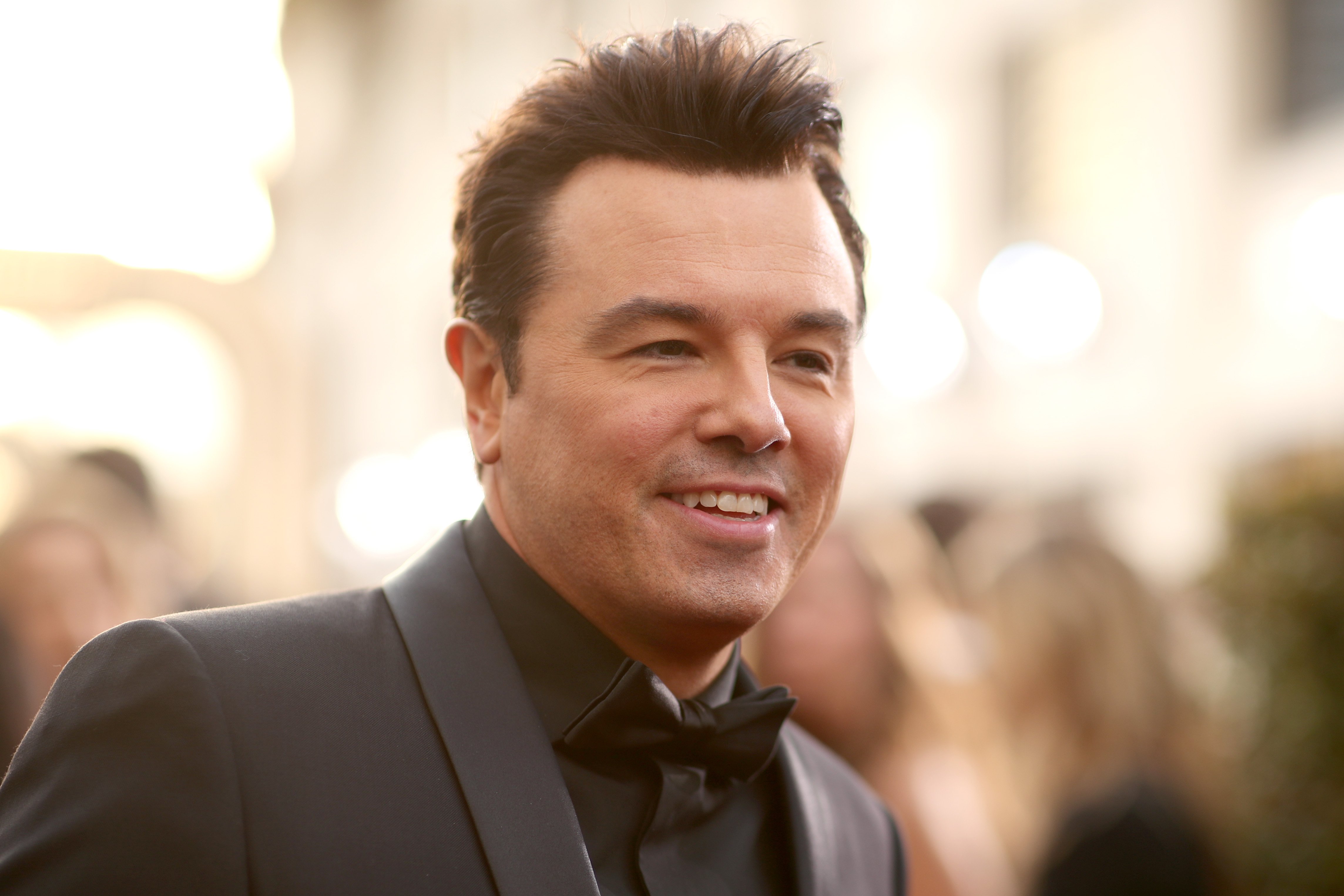 Gilmore Girls actor Seth MacFarlane arrives to the 77th Annual Golden Globe Awards.