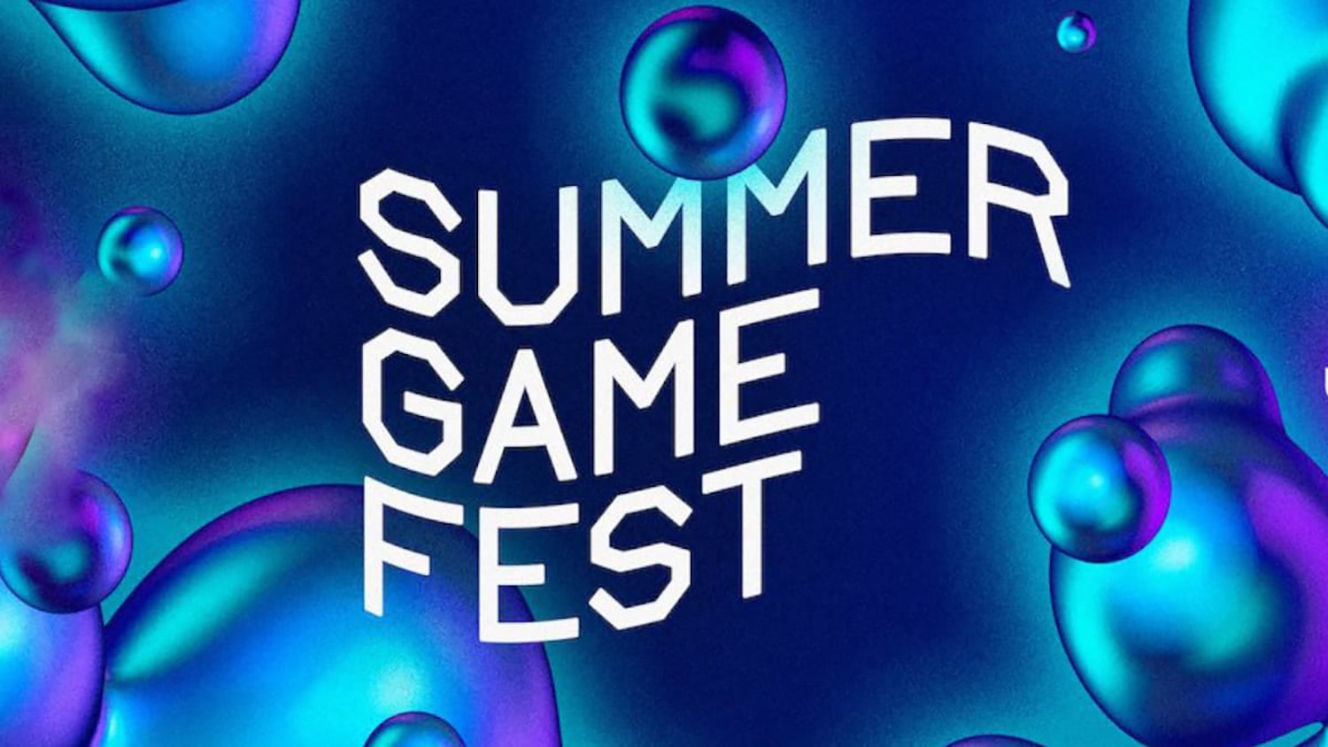 Summer Game Fest 2022 logo over a blue bubble background.