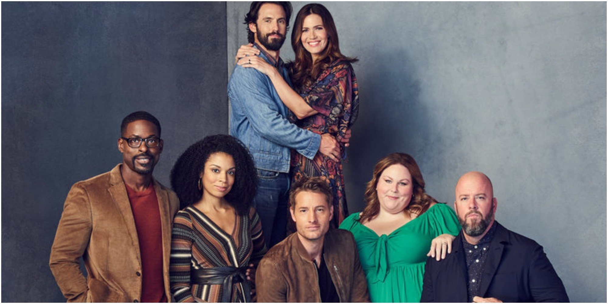 The cast of 'This Is Us' Sterling K Brown, Susan Kelechi Watson, Milo Ventimiglia, Mandy Moore, Justin Hartley, Chrissy Metz, and Chris Sullivan