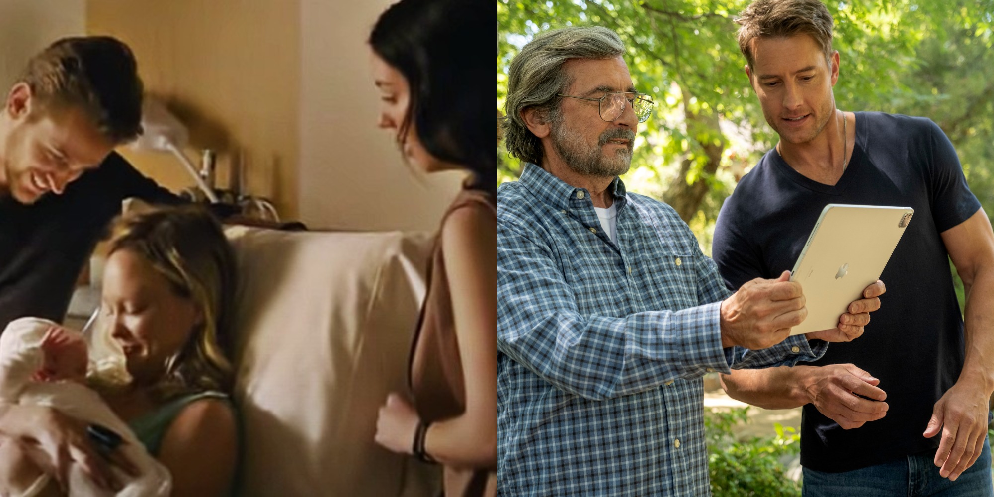 'This Is Us' stars Blake Stadnik, Auden Thompson, Adelaide Kane, Griffin Dunne and Justin Hartley in a photo montage.