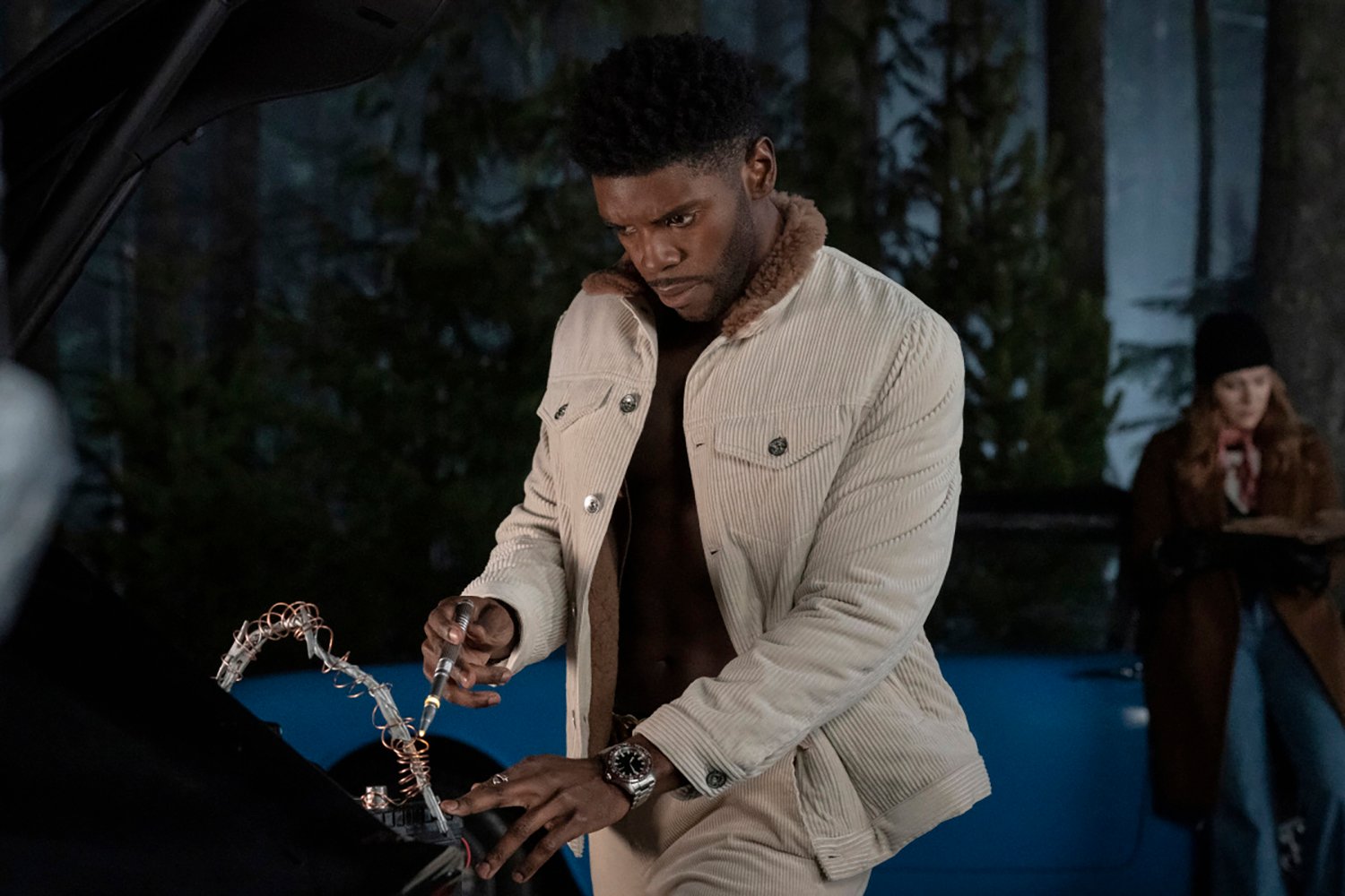 Tian Richards as Tom Swift in Nancy Drew before joining the cast of the Tom Swift spinoff