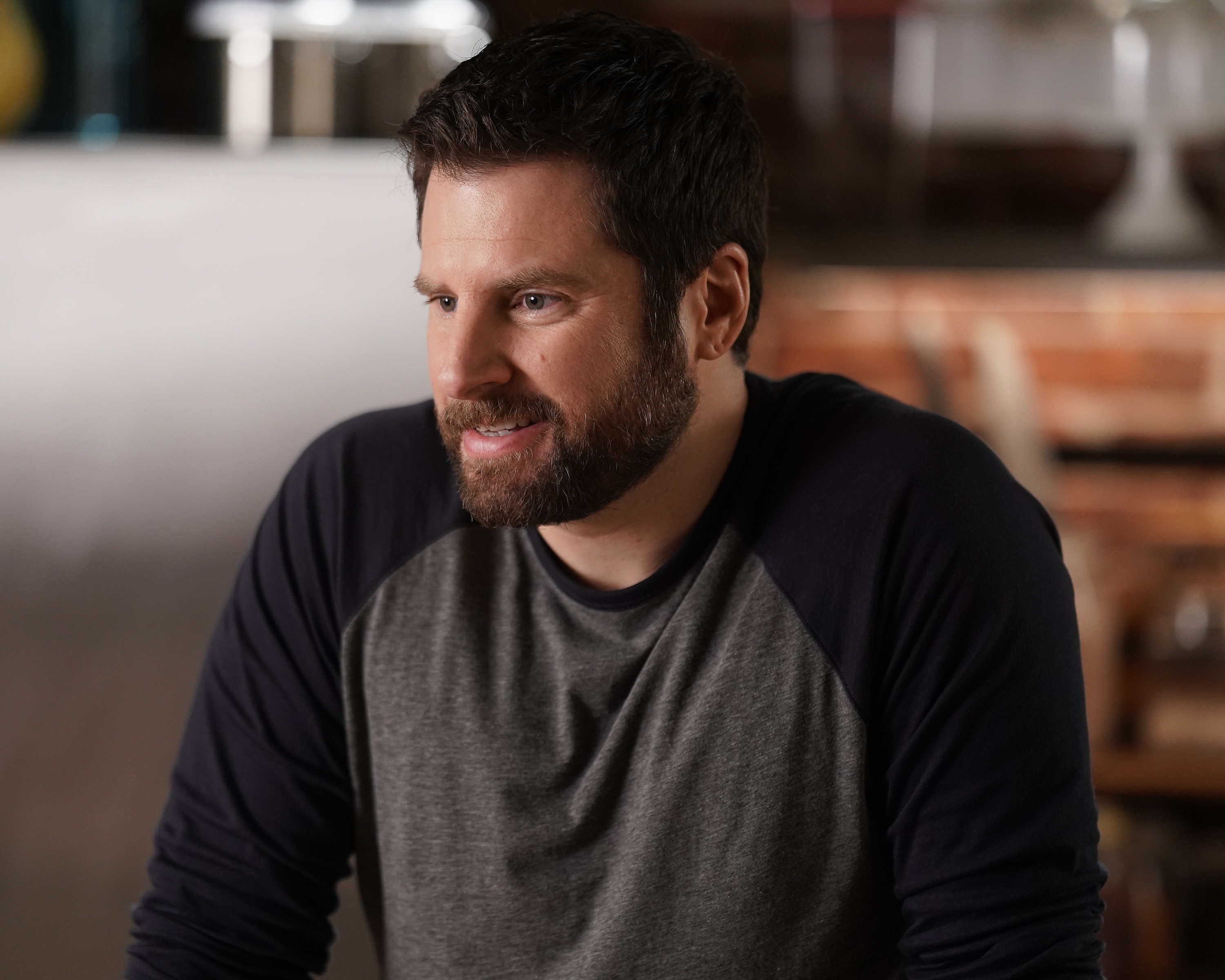 'A Million Little Things' James Roday Rodriguez smiling at Gary Mendez