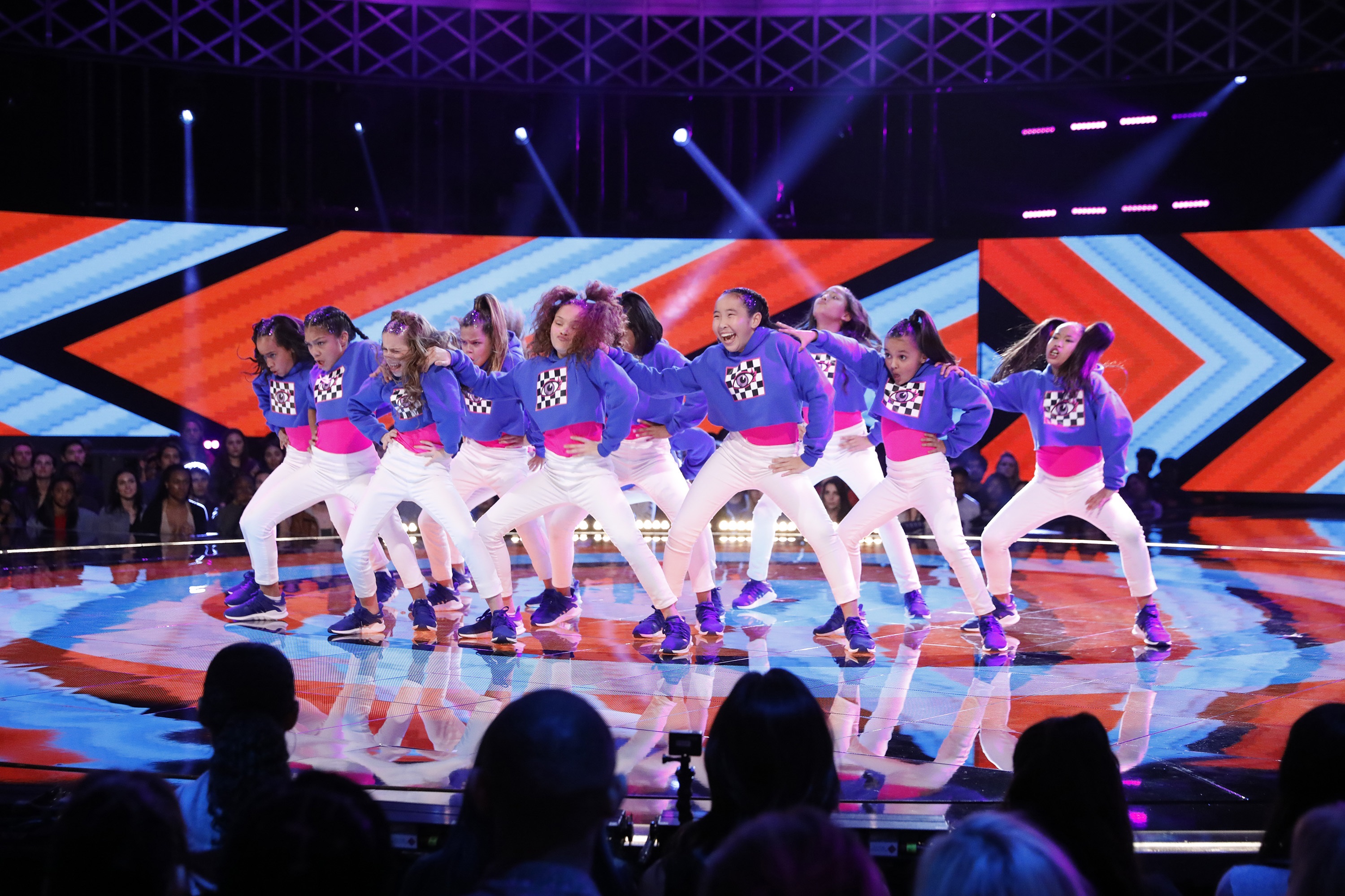 'World of Dance' Cubcakes performing on stage before their audition for 'AGT' Season 17