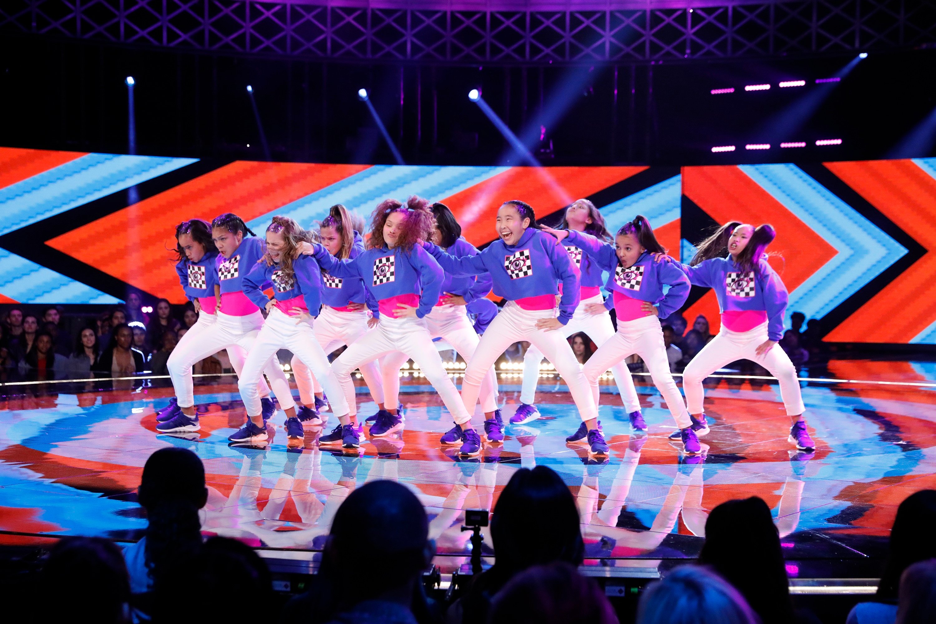 'World of Dance' Cubcakes performing on stage before their audition for 'AGT' Season 17