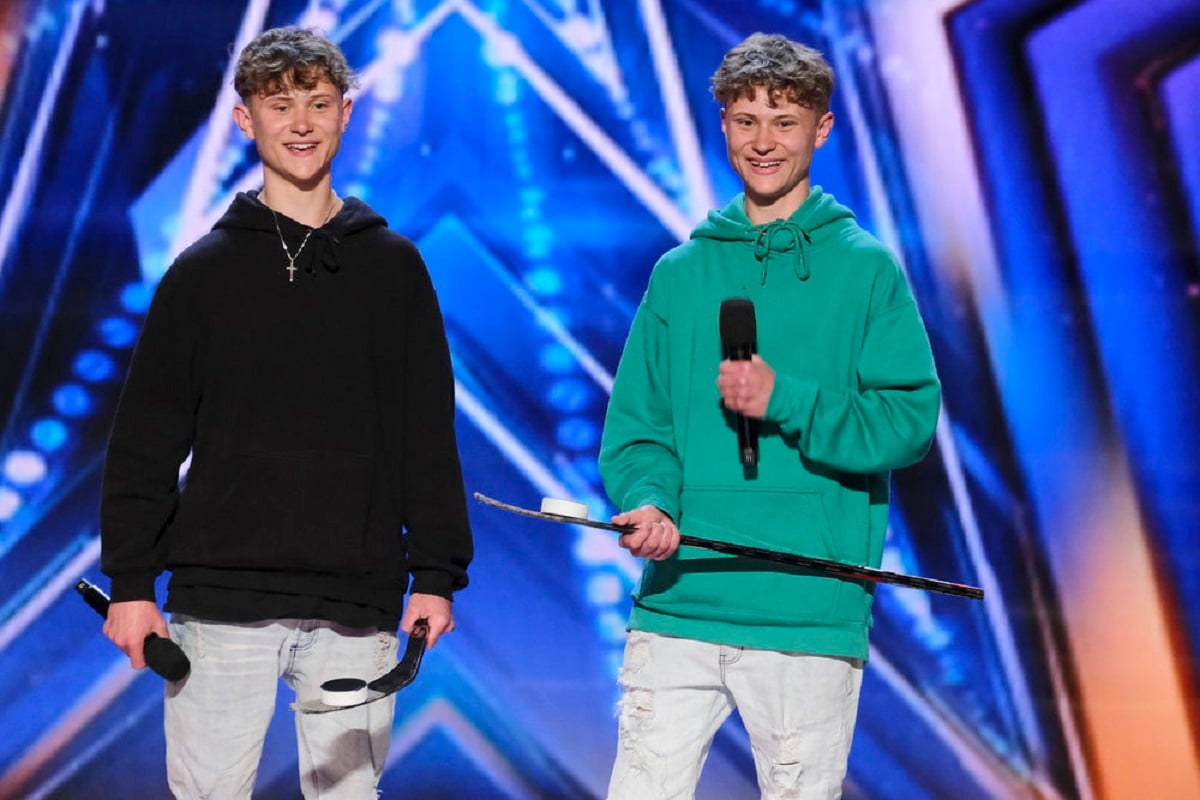 'AGT' Season 17 the Cline Twins smiling on stage