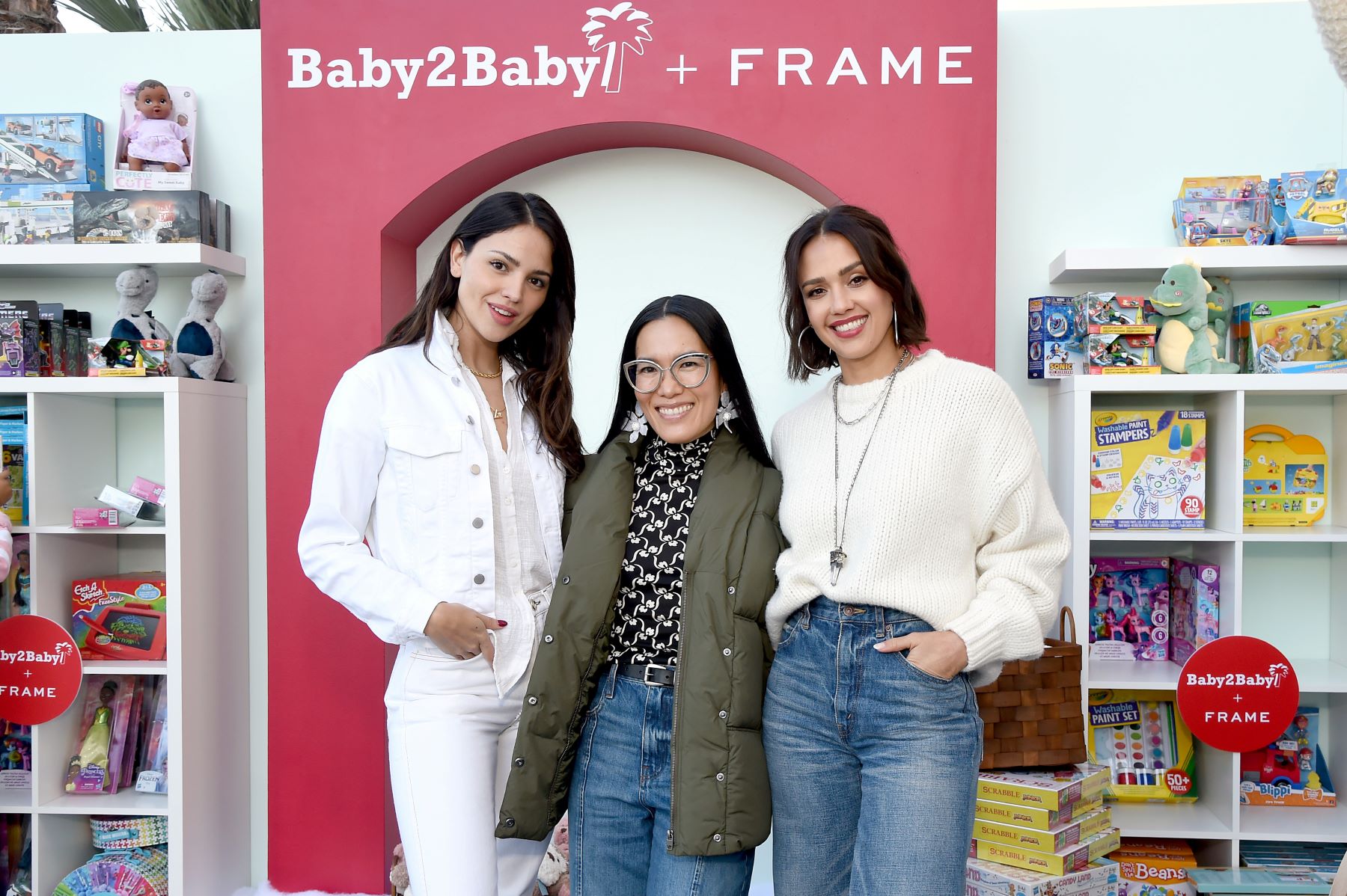 Ali Wong Ali Wong at the Baby2Baby Holiday Party with Eiza Gonzalez and Jessica Alba in Inglewood, California