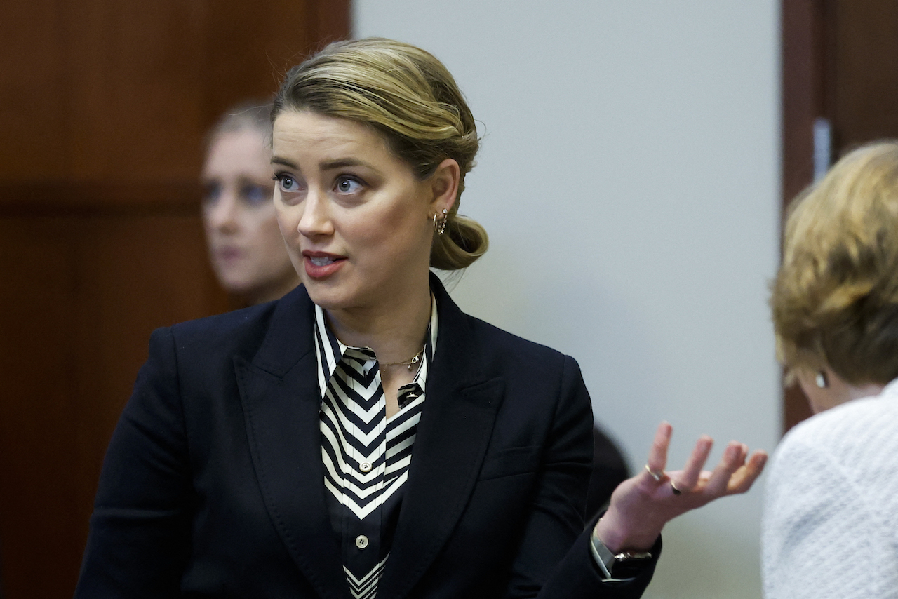 Amber Heard, shown in court, made a 'classic Amber Heard slip-up' according to one analyst