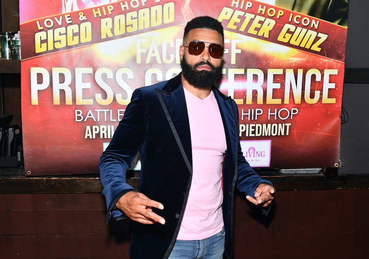 Apollo Nida at a Celebrity Boxing press conference in 2021