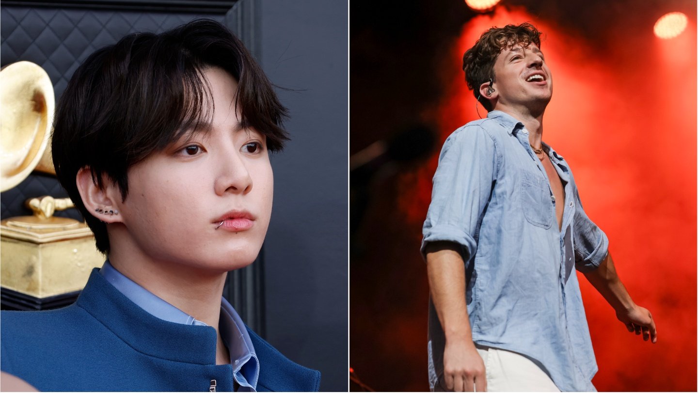 A joined photo of BTS' Jungkook and Charlie Puth