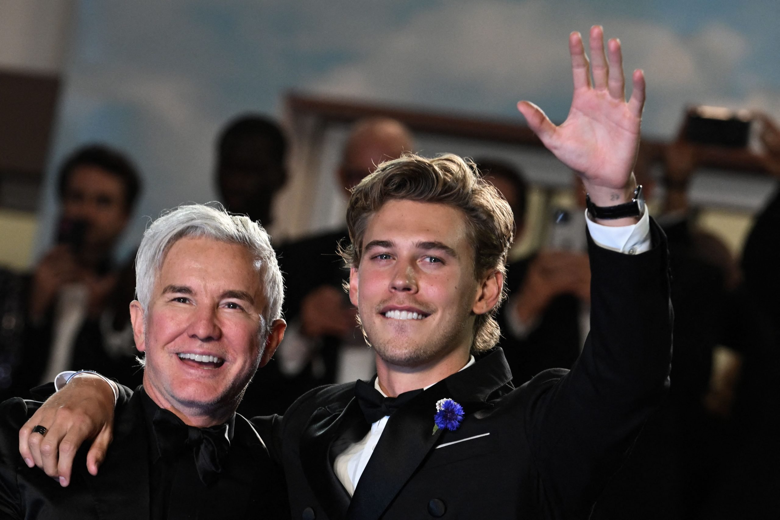 Director Baz Luhrmann and actor Austin Butler attend the premiere of Elvis at the 75th annual Cannes film festival