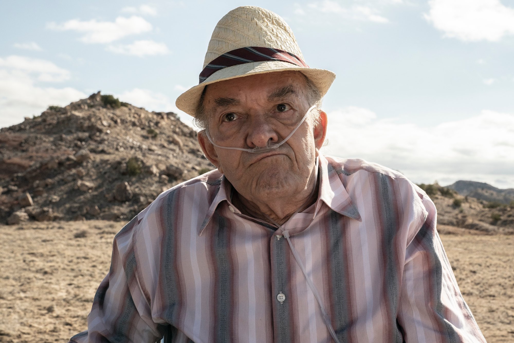 'Better Call Saul': Mark Margolis as Hector Salamanca sits in his wheelchair with a tube in his nose