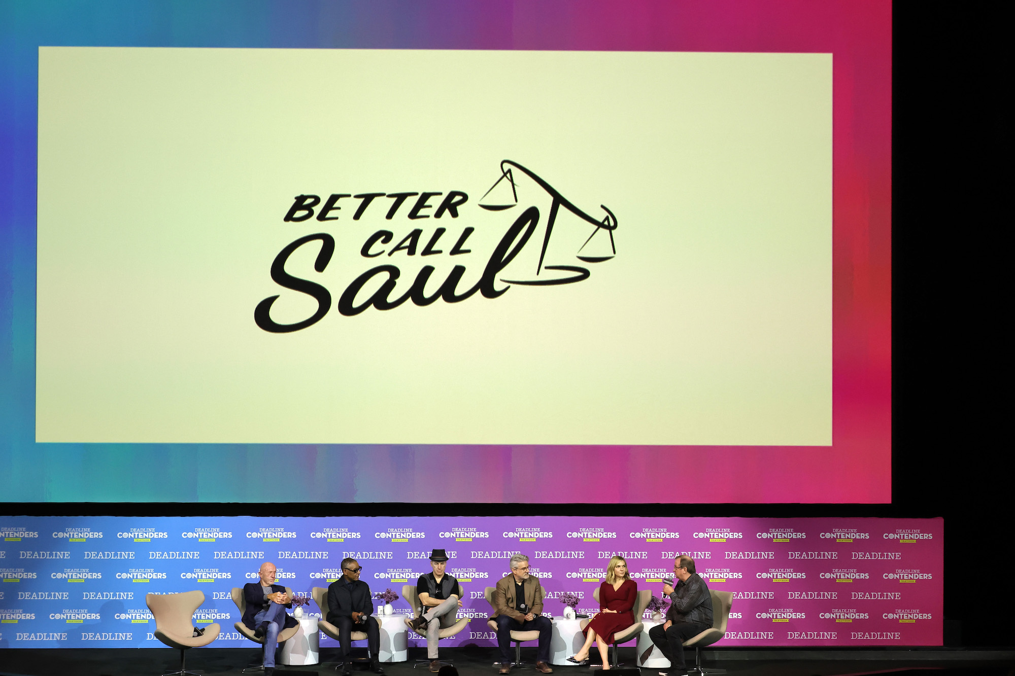 'Better Call Saul' cast sits on a panel, and one of their co-stars was in a porno