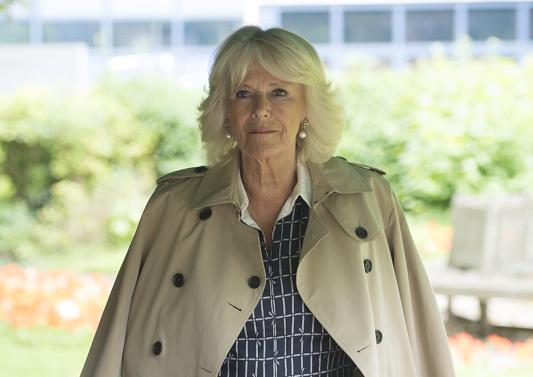 Camilla Parker Bowles, who once bought a home in Wiltshire to be closer to Prince Charles, visits Swindon Borough Council Office Gardens