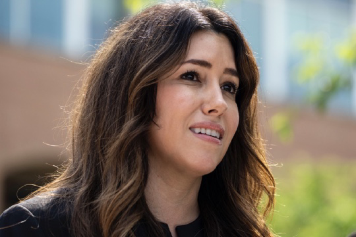 Camille Vasquez outside the courthouse during the Johnny Depp trial