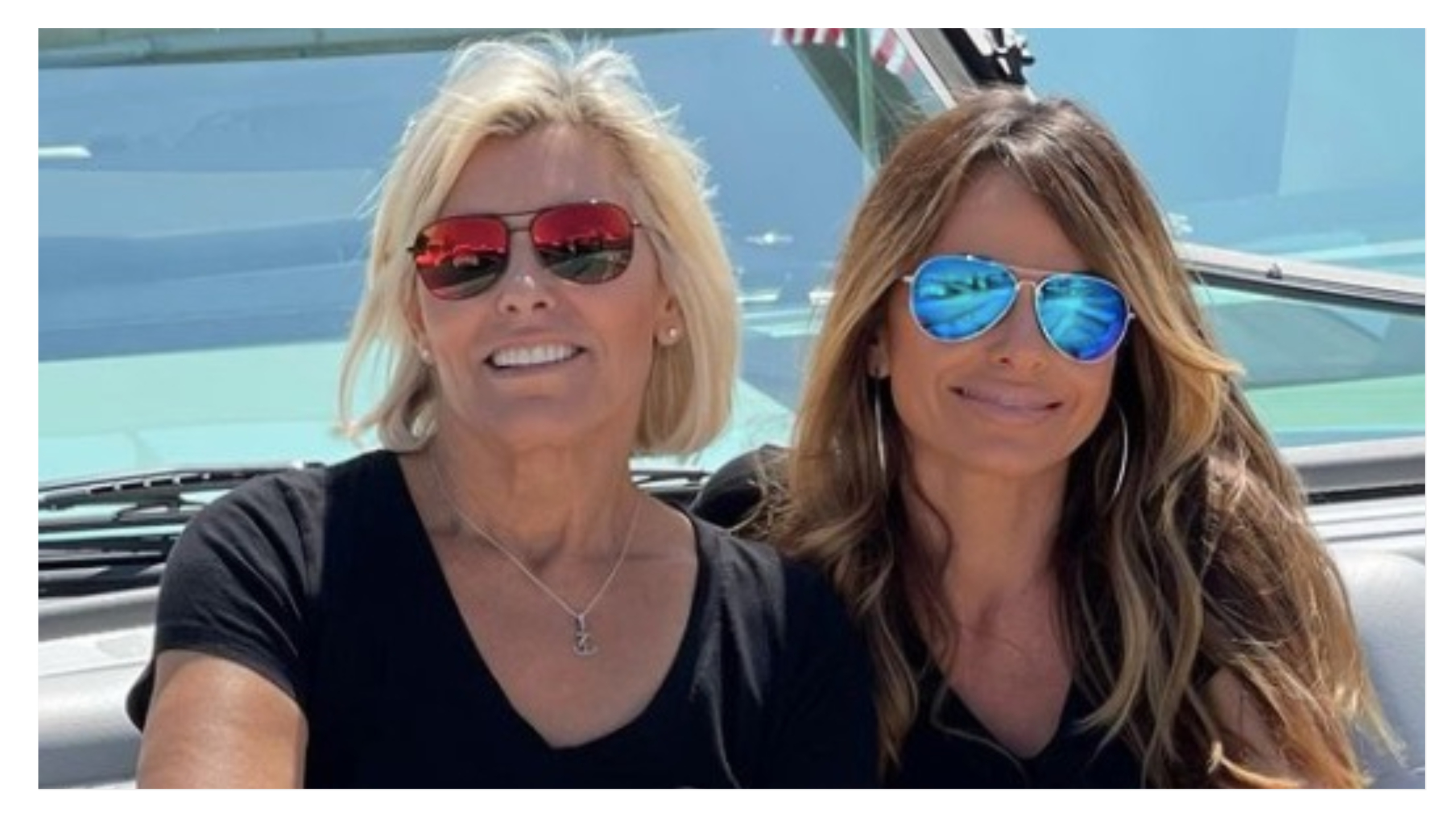 Captain Sandy Yawn and Leah Shafer on a boat