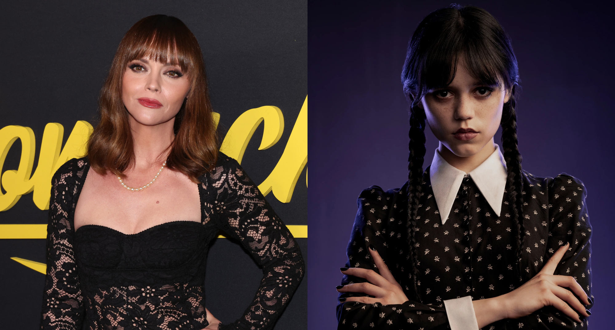 Christina Ricci and Jenna Orega for Tim Burton's 'Wednesday' series