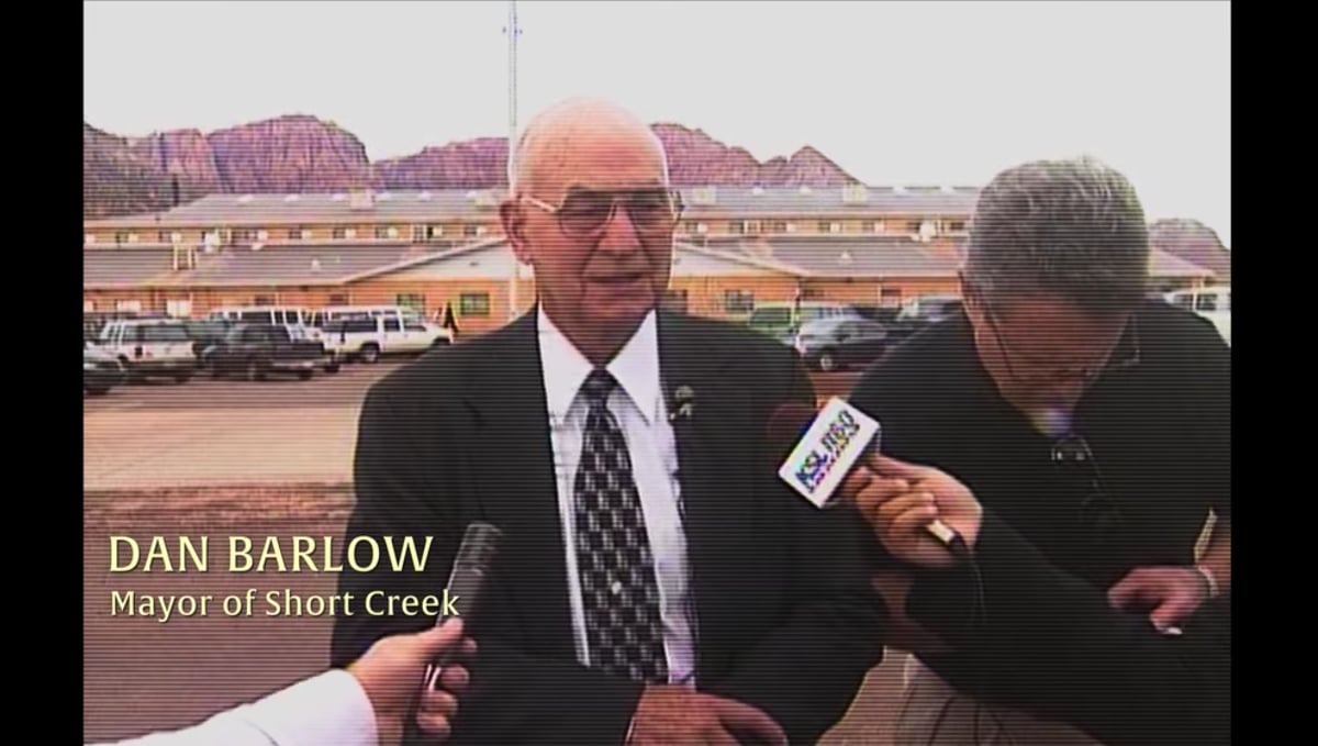 Dan Barlow, the mayor of Colorado City, being interviewed by many reporters on 'Keep Sweet: Pray and Obey' on Netflix.