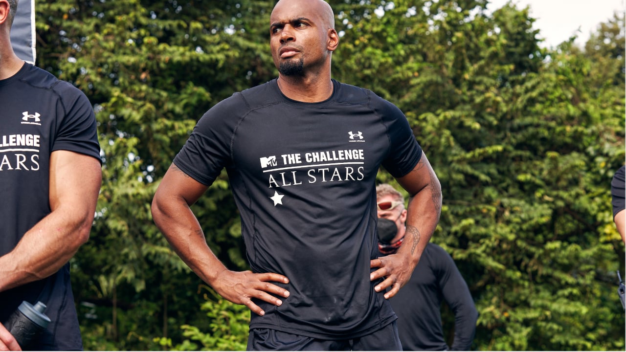 Darrell Taylor standing with his hands on his hips during an episode of 'The Challenge: All Stars 3'