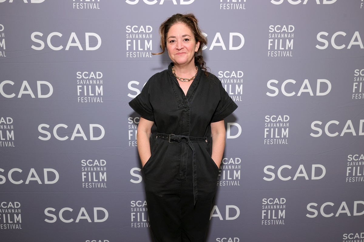 Director Liz Garbus smiles for a photo backstage at the Docs to Watch Roundtable event