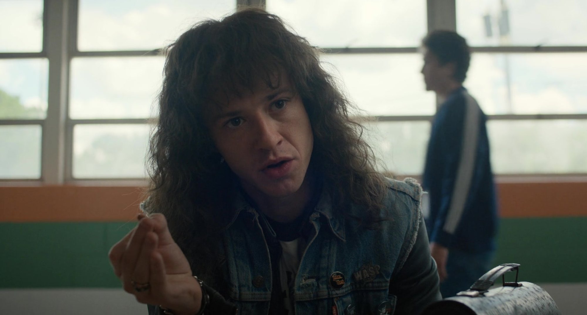 Eddie Munson's hankerchief hinting at his sexulaity in 'Stranger Things' Season 4 while seen in cafeteria