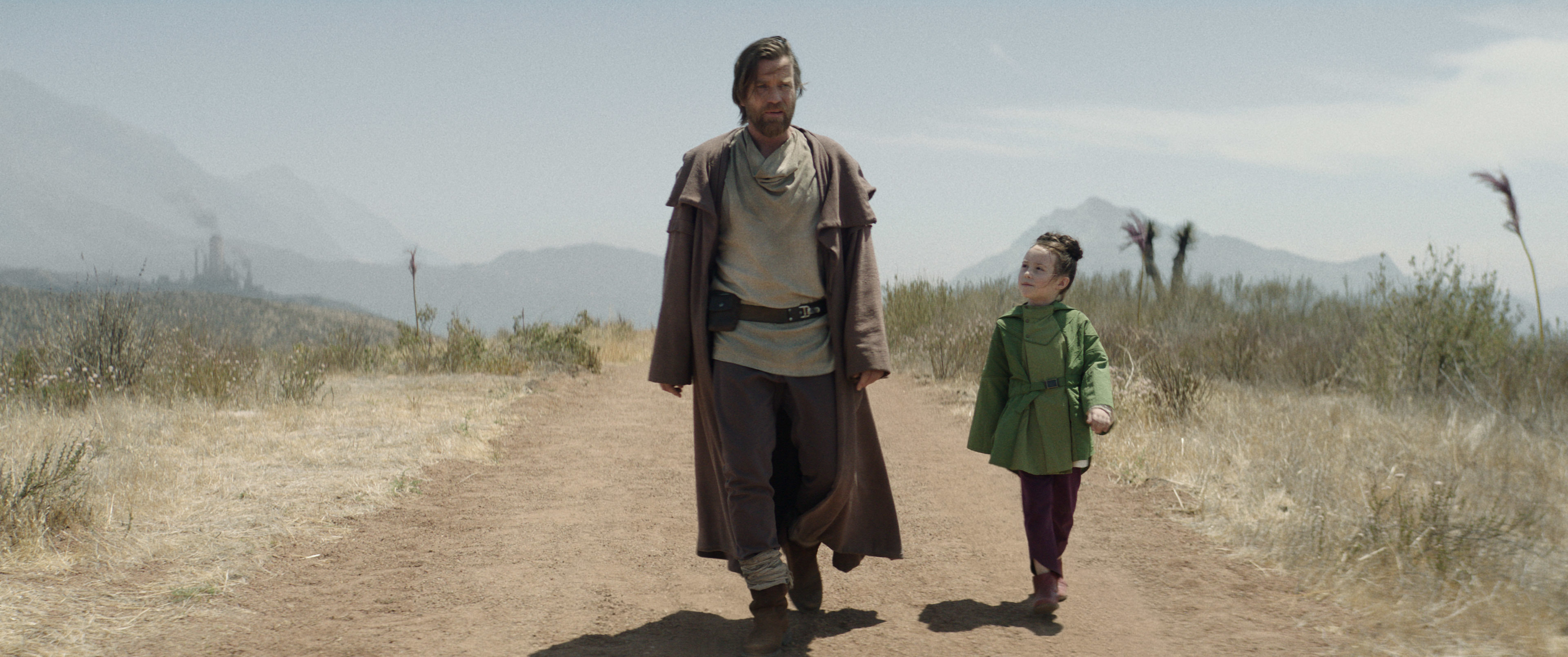 Movie actor Ewan McGregor plays Obi-Wan Kenobi and Vivien Lyra Blair plays Leia in Obi-Wan Kenobi on Disney+