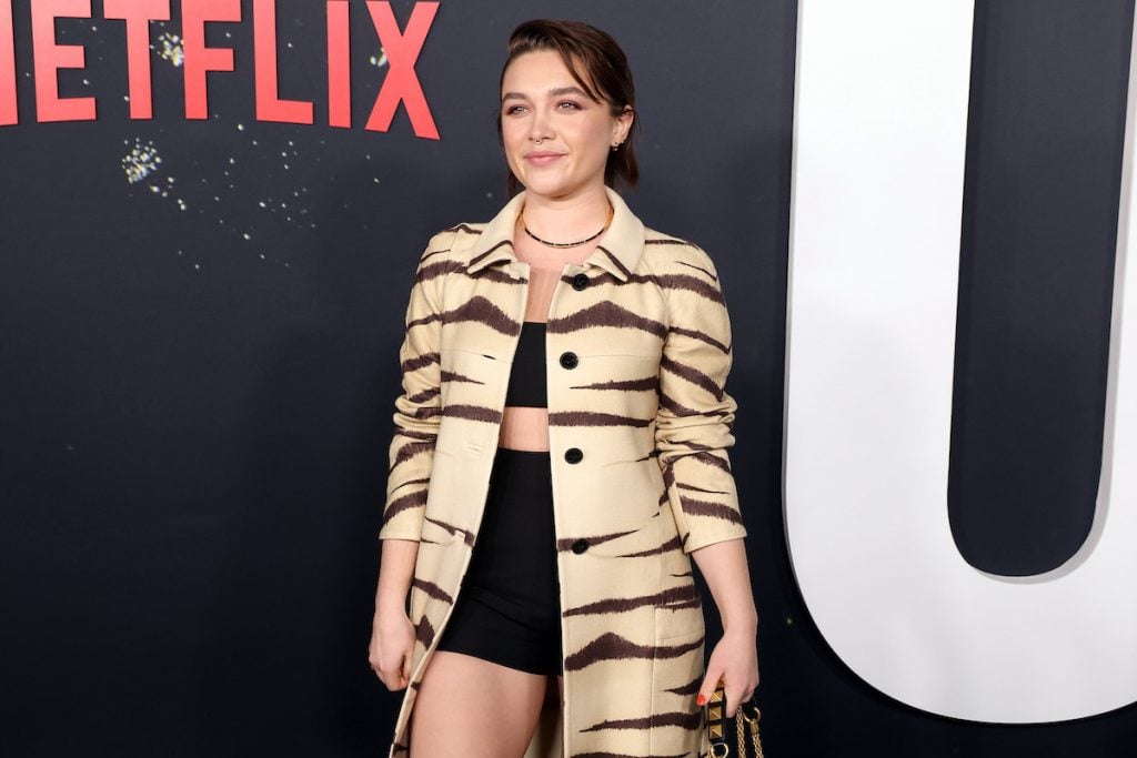 Florence Pugh attends the world premier of Netflix's 