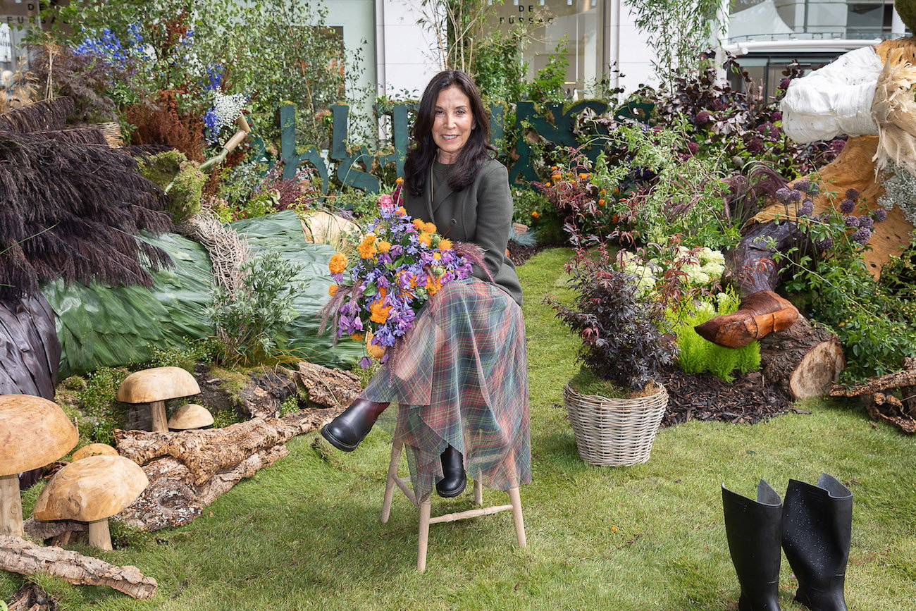 George Harrison's wife Olivia at the 'All Things Must Pass' 50th anniversary art installation in 2021.