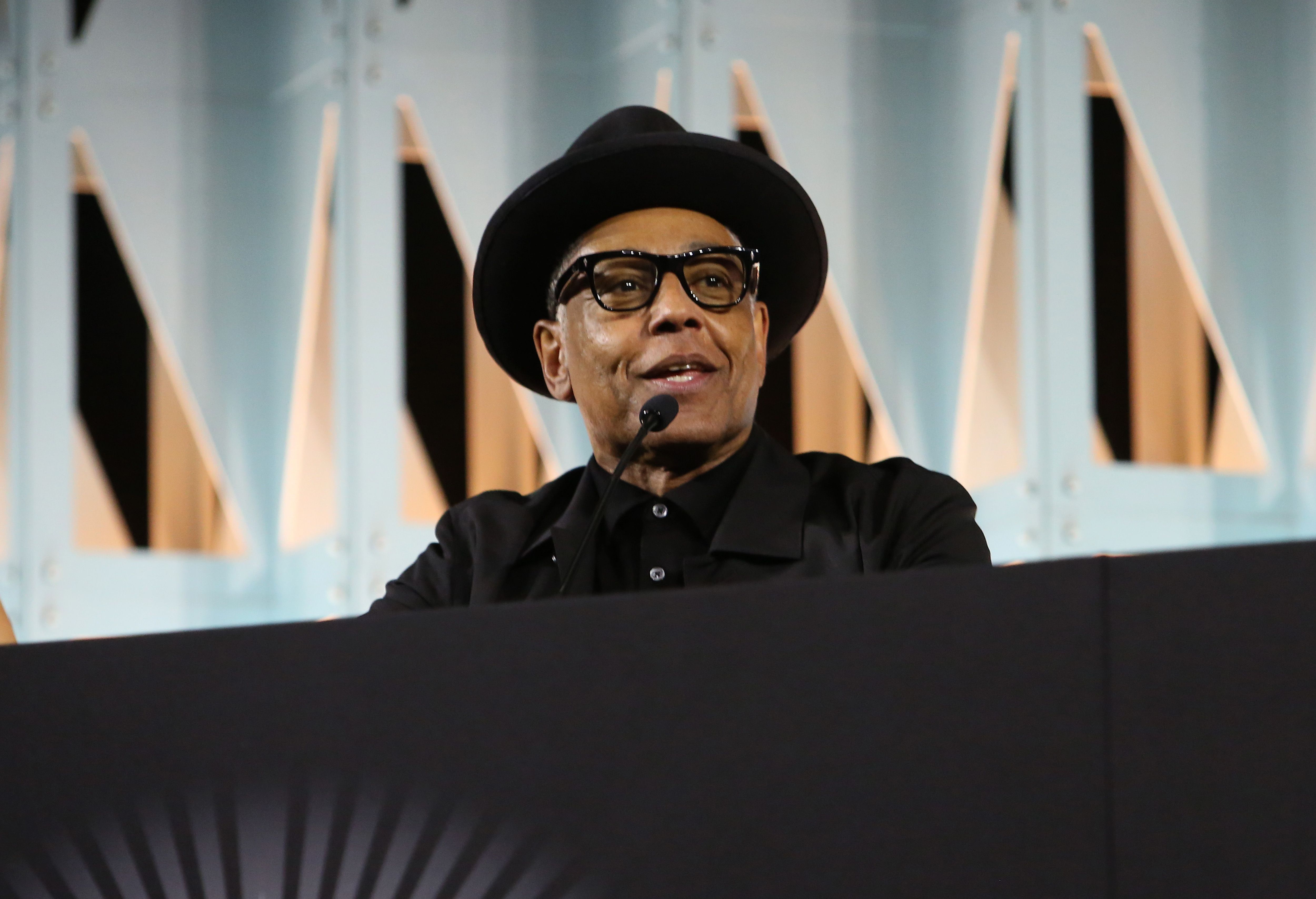 Better Call Saul actor Giancarlo Esposito attends the The Mandalorian panel at Star Wars Celebration 2022