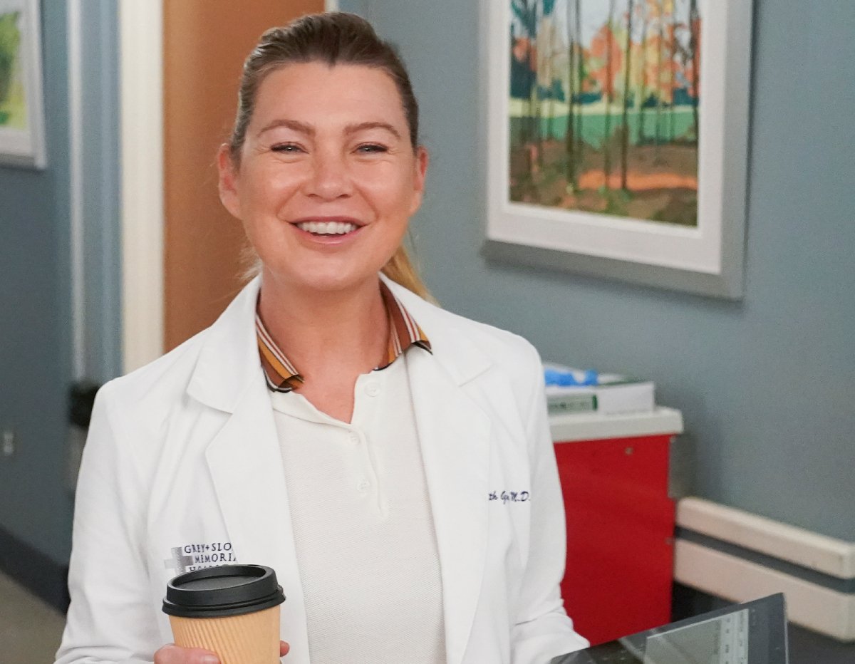 Grey’s Anatomy star Ellen Pompeo as Meredith Grey in an image from season 18