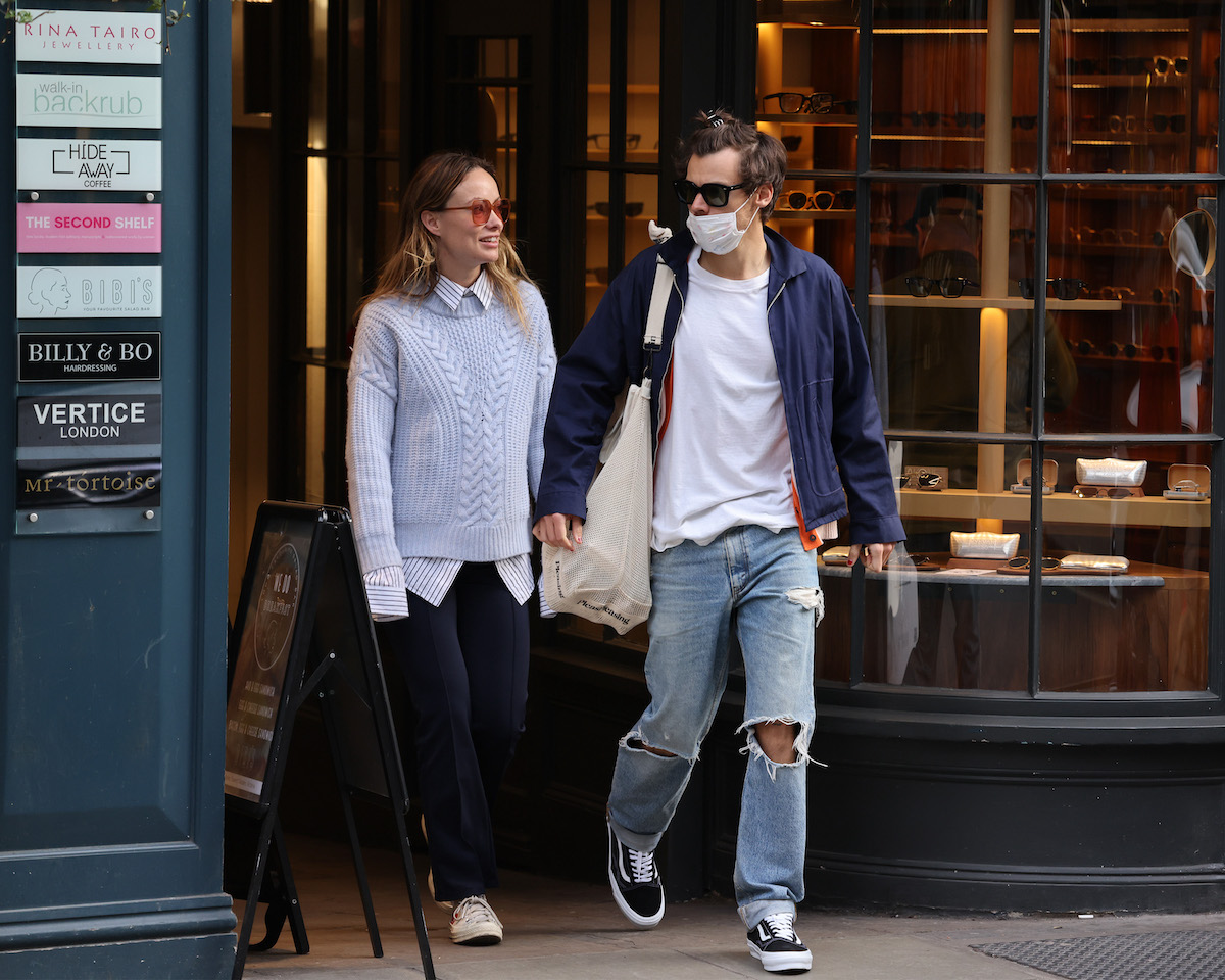 Olivia Wilde and Harry Styles walk around Soho in London