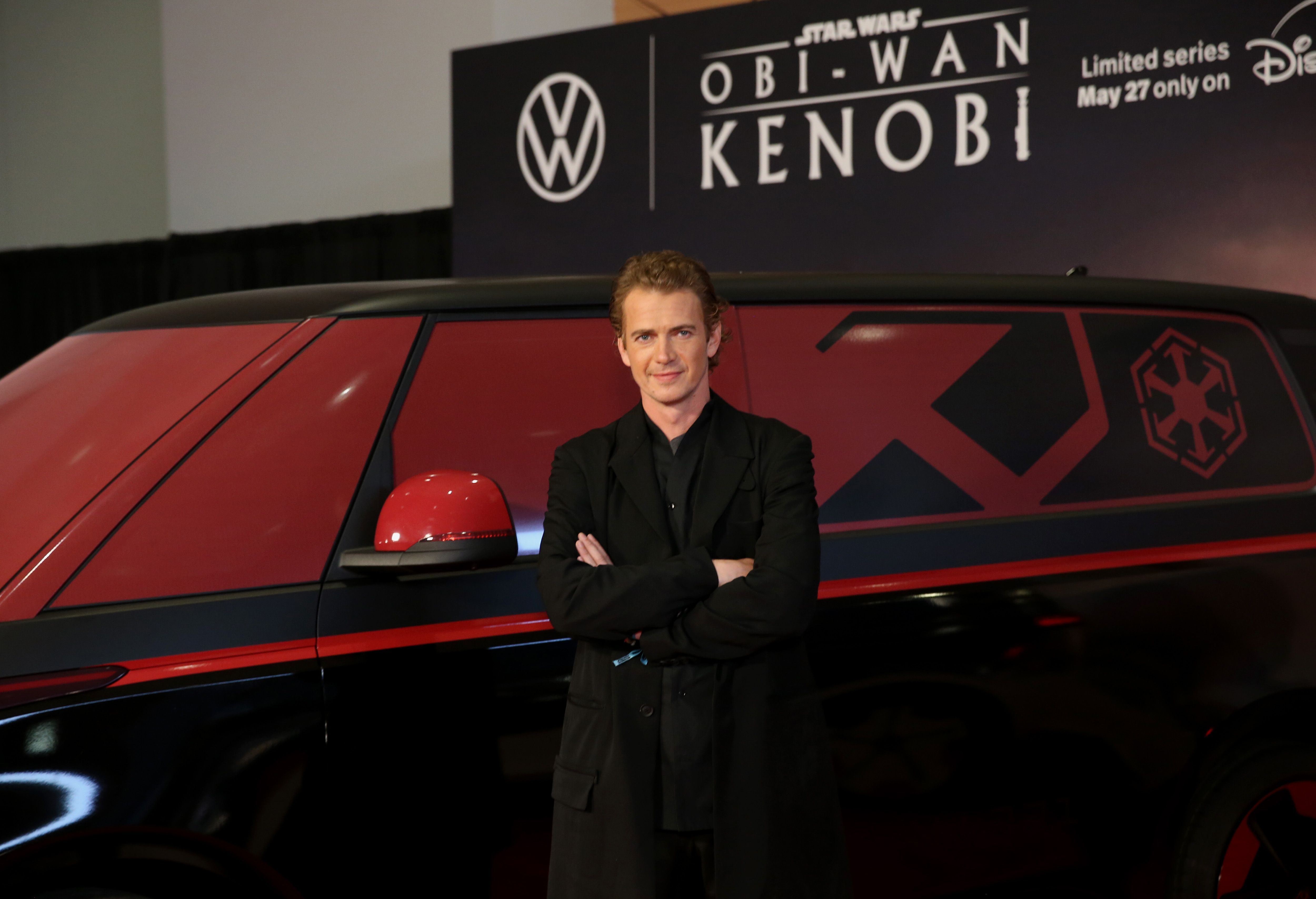 Darth Vader actor Hayden Christensen attends the premiere of the first two episodes of Obi-Wan Kenobi at Star Wars celebration