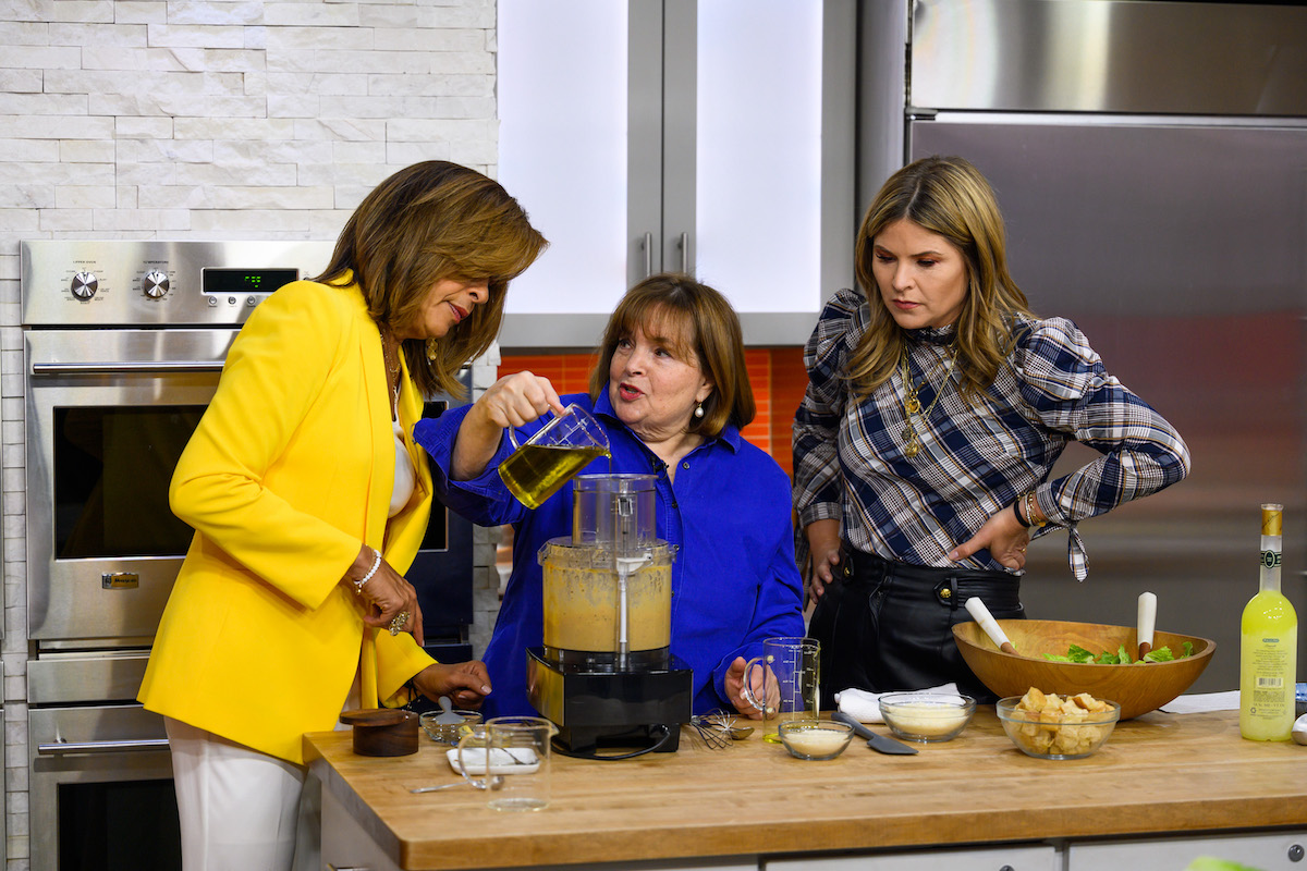 Ina Garten, who has a buttermilk ranch recipe with mustard, does a cooking demonstration with Hoda Kotb and Savannah Guthrie