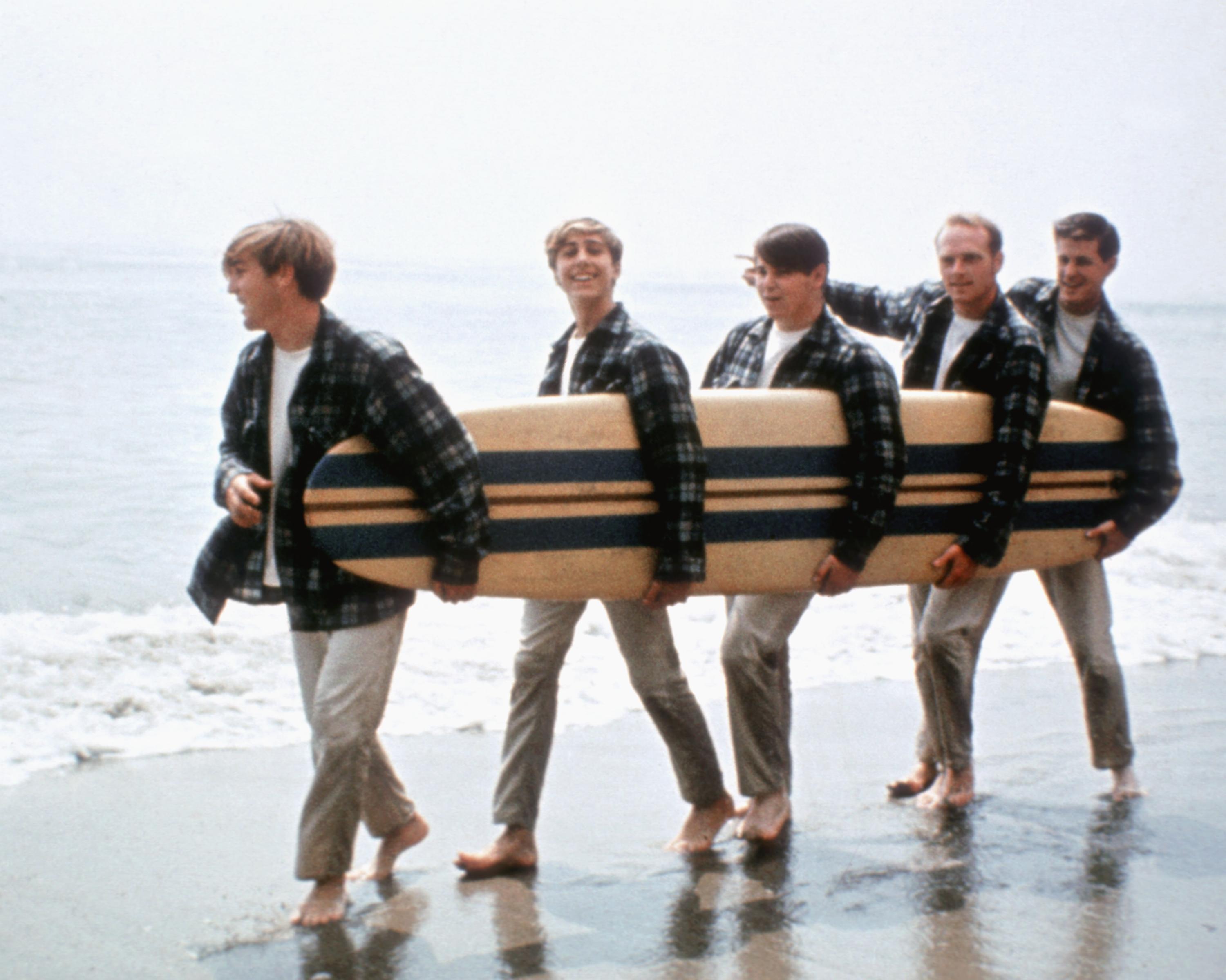 The Beach Boys near the ocean