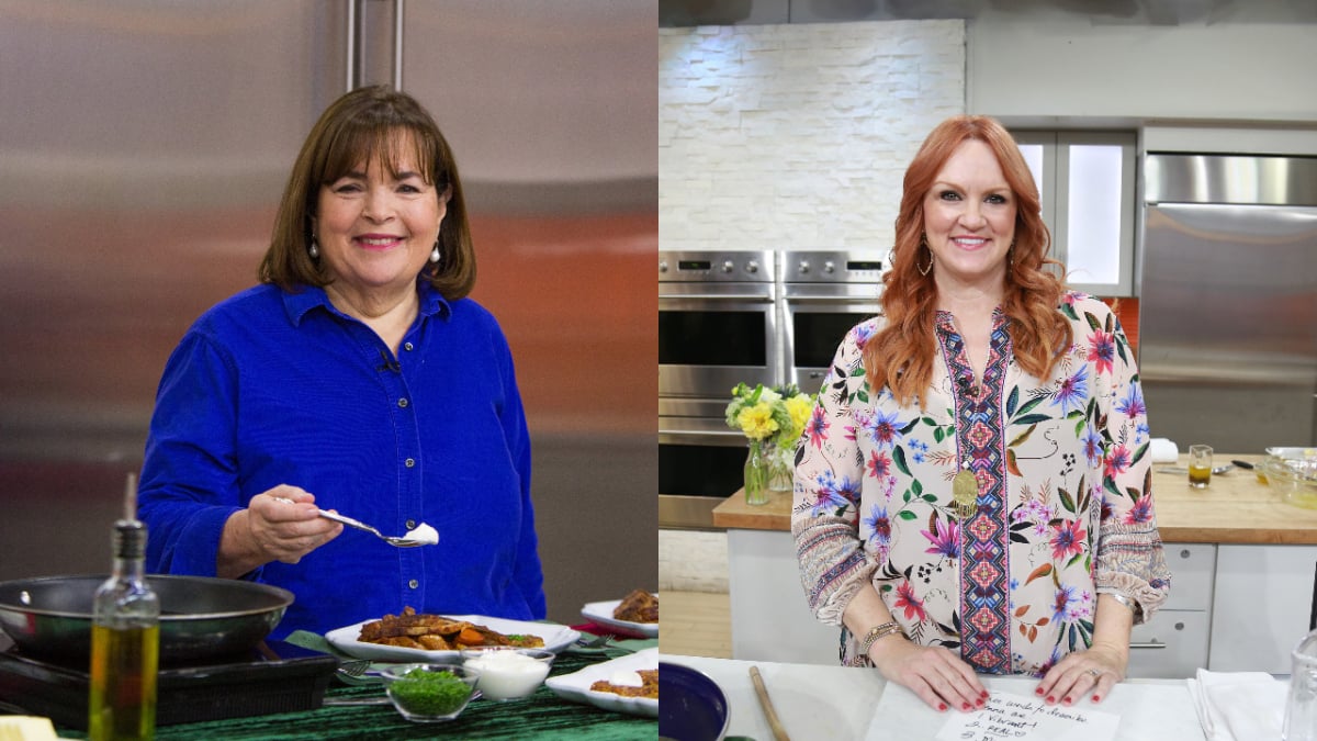 Ina Garten and Ree Drummond pose separately on the Today set