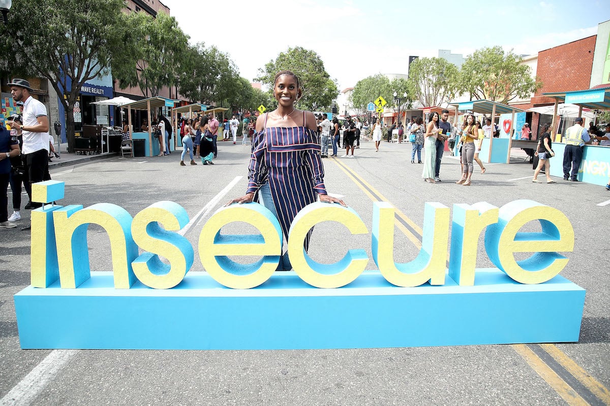 Insecure star Issa Rae attends a block party celebrating a new season